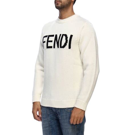 fendi sweater mens white|men's fendi jumpsuit.